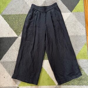 Madewell Black Crop Wide Legged Pants | XSP